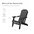 livewood HDPE Foldable Adirondack Outdoor Chair with Cup Holder, Weather Resistant Heavy-Duty Patio Chair for Patio, Backyard, Deck, Fire Pit, Lawn and Porch, Black