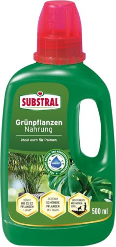Substral Flüssigdünger für Grünpflanzen & Palmen, 500 ml - Mindert Nährstoffmangel, Fördert Wachstum & Blattgrün
