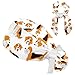 Beagle Dog Action Scrub Caps Adjustable Working Cap Surgical Caps Nurse Hat with Bow Hair Scrunchy