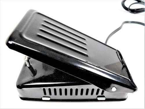 ID: 704NS-123PC. New Generic Metal Foot Controller with Double Lead Power Cord, Compatible w/Singer Featherweight 221/222 Sewing Machines