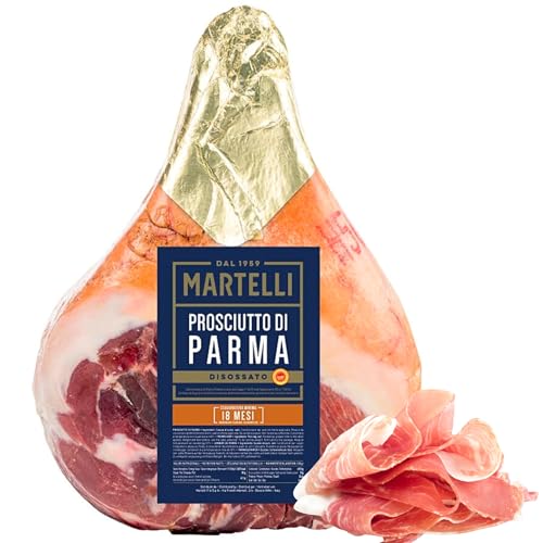 Prosciutto di Parma &ndash; Protected Designation of Origin (approx 18 lbs) Whole Ham Boneless MARTELLI, Minimum 18 Months Aged, Product of Italy