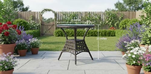 Image of India Outdoor Indoor Patio Furniture Sets Rattan Chair Patio Set Conversation Set Poolside Lawn Chairs Swingarea Balcony Outdoor Garden Furniture Chair (Brown 4+1)