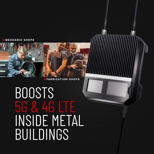 Image of weBoost Metal Building 200 Cell Booster Kit - 10,000 sqft - Omni /LP Dome | 5G /4G LTE | For Urban & Suburban Areas | Buildings with Metal Roofs | Supports All U.S. Carriers | FCC Approved