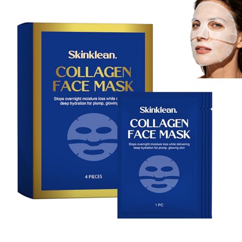 Collagen Face Mask Deep Hydration Nourishing Sheet Mask for All Skin Types Lightweight Refreshing Contour-Fitting (1PCS)