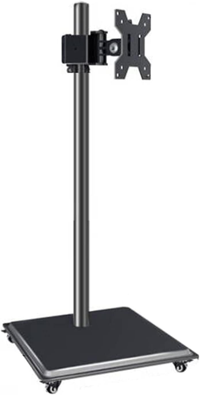SGKOMN Monitor Arms Mobile TV Stand with Lockable Wheel Height Adjustable Rolling TV Cart, Suitable for 14-32 Inch Screen TVs(1050mm), 1050mm