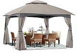 ABCCANOPY 8x8 Outdoor Gazebo - Patio Gazebo with Mosquito Netting, Outdoor Canopies for Shade and Rain for Lawn, Garden, Backyard & Deck (Gray)