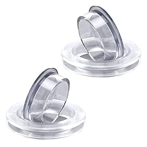 KINBOM 2 Sets Terrassentisch Sonnen Schirmlochring und Kappen Set, Silikon Schirmlochabdeckung Tisch und Stopper Schirmständer Sonnenschirm Zubehör für Verwendung im Garten im Freien (Transparent)