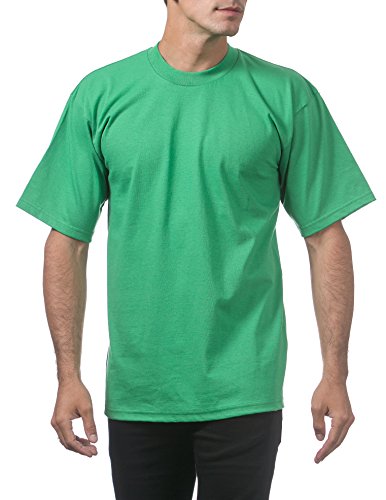 Pro Club Men's Heavyweight Cotton Short Sleeve Crew Neck T-Shirt, Kelly Green, 3X-Large - Thumbnail 5