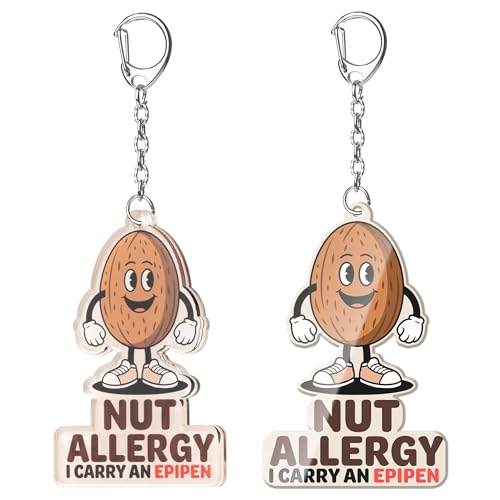 EliteSign Allergy Keychain Set for Kids/Adult – 2Pack with Epipen