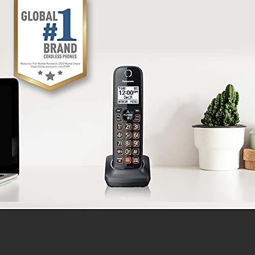 Image of Panasonic Cordless Phone Extension Handset Accessory to Connect to Expandable Base Station - KX-TGFA85B (Black)