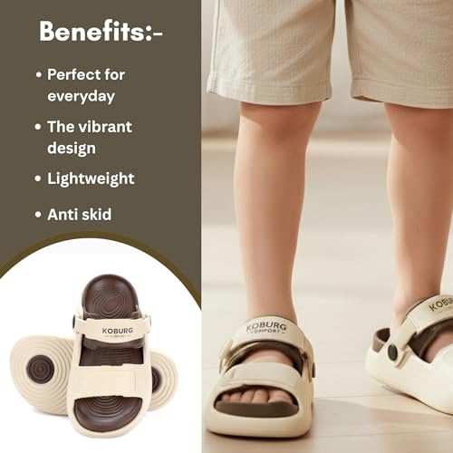 Image of KOBURG Unisex Kids Sandals| Lightweight | EVA Upper & Sole | Flexible & Comfort KS-104