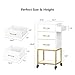 OmySalon Salon Storage Trolley Cart, White Gold Salon Station for Stylist, Beauty Wooden Hair Cabinet with Dryer Holder & Drawer, Hairdressing Tools Organizer Equipment for Spa Barbershop