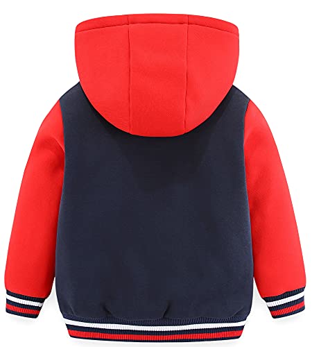 Funnymore Kids Boys Girls Jacket Hoodies,Fall Winter Sherpa Fleece Lined Sweatshirt Red 8-10 Years #TOP2
