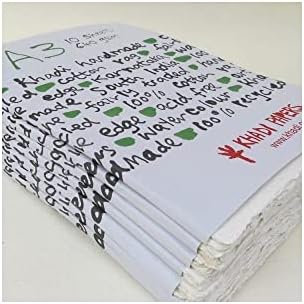 Recycled handmade paper, A3, 640 g/m², 10 sheets. by Khadi Papers