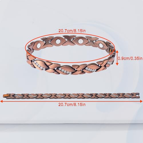 Image of 8 Inch Unique Bracelet Jewelry Hand Chain with Box for Couples Wedding | Personalized crystal diamond bangle set, 8 inches, suitable for couples, Christmas and friends birthday gifts.