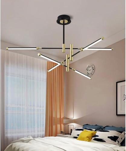 Lustre moderne à LED à intensité variable avec 3 couleurs de lumière