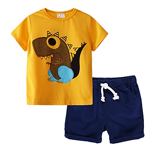 Jungen Bekleidungsset Sommer Kurzarm Dinosaurier Hemd Shirt+ Hose Shorts Set Baby Kinder Kleidung Outfits 2 Jahre Cover