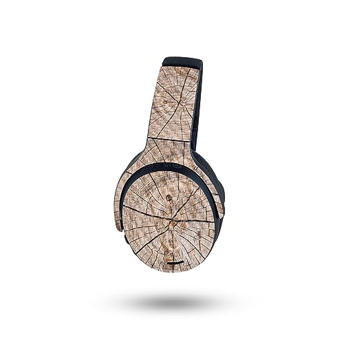 Image of MightySkins Carbon Fiber Skin Compatible with Skullcandy Crusher ANC 2 - Tree Rings | Protective, Durable Textured Carbon Fiber Finish | Easy to Apply