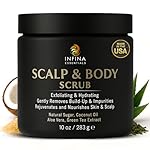 Scalp and Body Scrub – Exfoliating Sugar Cleanser with Coconut Oil, Menthol & Aloe – Dual-Use Polisher for Dry Skin & Flaky Scalp – Soothing, Cooling & Hydrating - INFINA ESSENTIALS | 8.45 fl oz - Image 2