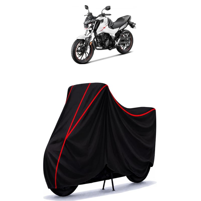 Image of Hero Xtreme 440 Water Resistant Bike Cover for All Motorcycles & Rain | Heavy Duty Taffeta Fabric | UV Protection, Dustproof, Scratchproof | All Weather Two Wheeler Body Cover with Elastic Bottom