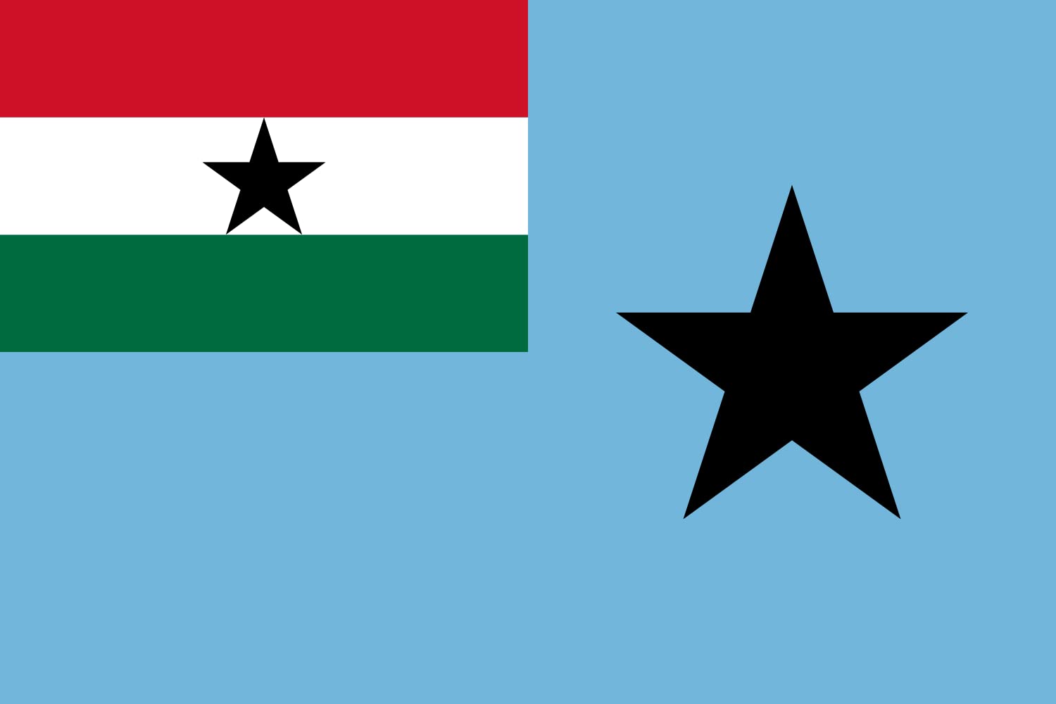 Drapeau Civil Air Ensign Ghana 1964-1966 XL pavillon historique grand format