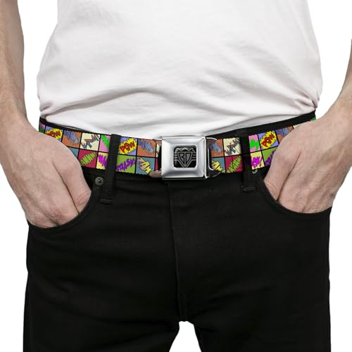 Cinturón de seguridad multicolor Buckle-Down para lucir en festivales y estilo urbano diario 3