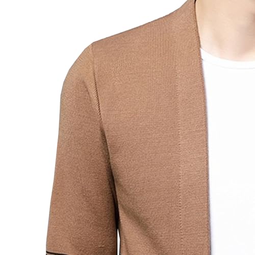 Men's Open Front Slim Fit Knitwear Sweater Casual Lightweight Solid Fall Sweater Cardigan Soft Outdoor Sweaters4