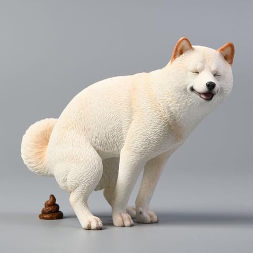 Estatua de Shiba Inu Mini, Figura de Resina Negra miniatura 7