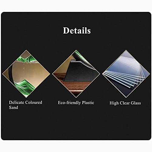 Stromend zand schilderij, bewegende zand kunst foto, 3D diepzee zandlandschap in beweging display vloeiende zand frame… - Image 7