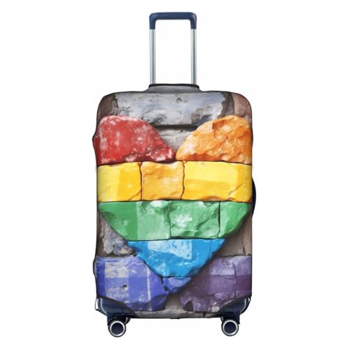 Housse de bagage arc-en-ciel blanc taille S pour valise cabine de 45 à 50 cm