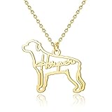 Personalized Dog Memorial Necklace - Custom Rottweiler Portrait, Cat Pet Memorial Name Pendant - Dainty Animal Chain Jewelry - Remembrance Gifts for Dog Lover Women