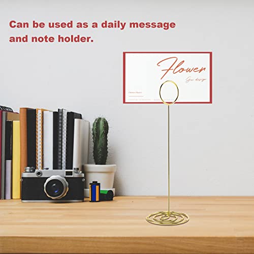 Image of Table Number Holders, 10PCS Place Card Holder, Photo Holder (8.7 inch Gold)