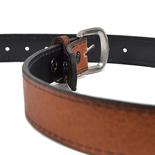 Boston Leather Men's Full Grain Bison Leather 1.5" Jean Belt2