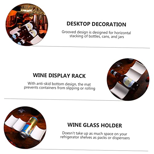 Soporte para botellas de vino Garneck 2pcs plástico miniatura 3