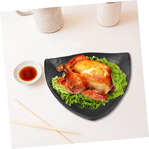 Plato decorativo para sushi LIFKOME Melamina negro miniatura 6