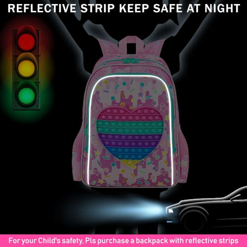 Image of CCJPX 3PCS Backpack for Girls, 16 inchKids Water Resistant Elementary Preschool Kindergarten School Bookbag with Lunch Box - Pink