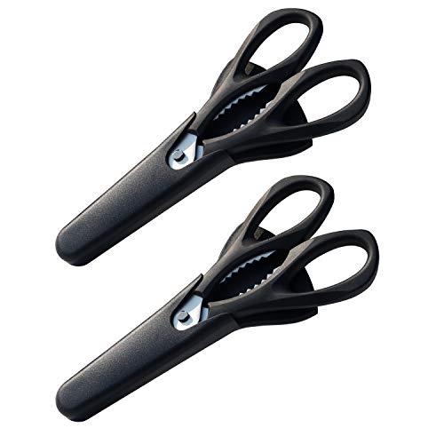 Duomu Cici tesouras de cozinha resistentes – tesouras de cozinha multifuncionais, removíveis, cabo com tecnologia de corte de diamantes, manga de corte com função de absorção magnética, fácil de