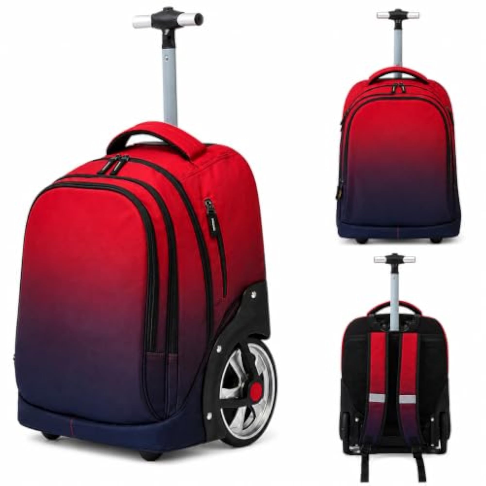 Rolling Backpack with Wheels, 50L Capacity