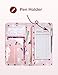 Zreal Cute Server Book for Waitress, Waiter Book with Zipper and Magnetic Pocket, Cherry & Bow Print Serving Book for Waitstaff in Restaurants, Leather Waitstaff Organizer Fits Server Aprons(Pink)