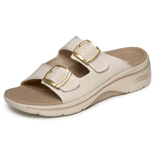 Image of Skechers Women's On-the-go Go Walk Arch Fit 2.0 Sandal - Chloe | Walking, Arch Fit, Ultra Go, Quick Dry, Machine Washable, Vegan,