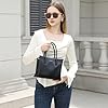 Miss Lulu Women's Handbag Fashion Top-Handle Bag, Soft PU Leather Hobo Shoulder Bag, Ladies Medium Tote Crossbody Bag with Reinforced Handle for Work School Travel (Black) #1