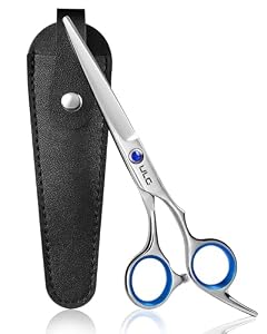 ULG Hair Cutting Scissors, Professional Hair Scissors 16.5 cm Right-Hand Razor Edge Barber Shears with Leather Case Salon Hair Cutting Shears Made of Japanese Stainless Steel, Hand Sharpened