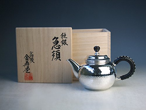 純銀 鎚目 蓋付き 菓子器 茶道具 共箱有り 重量約185g Amazon | 【日本製・証明書付き】 純銀製 烏龍茶急須（大）鎚目打 黒檀