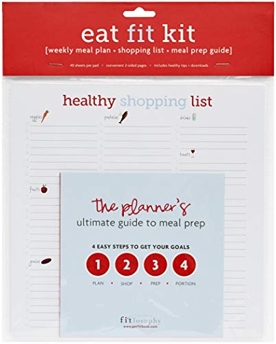 CR GIBSON Fitlosophy Eat Fit Kit: Weekly Meal Plan, Shopping List, and Meal Prep Guide