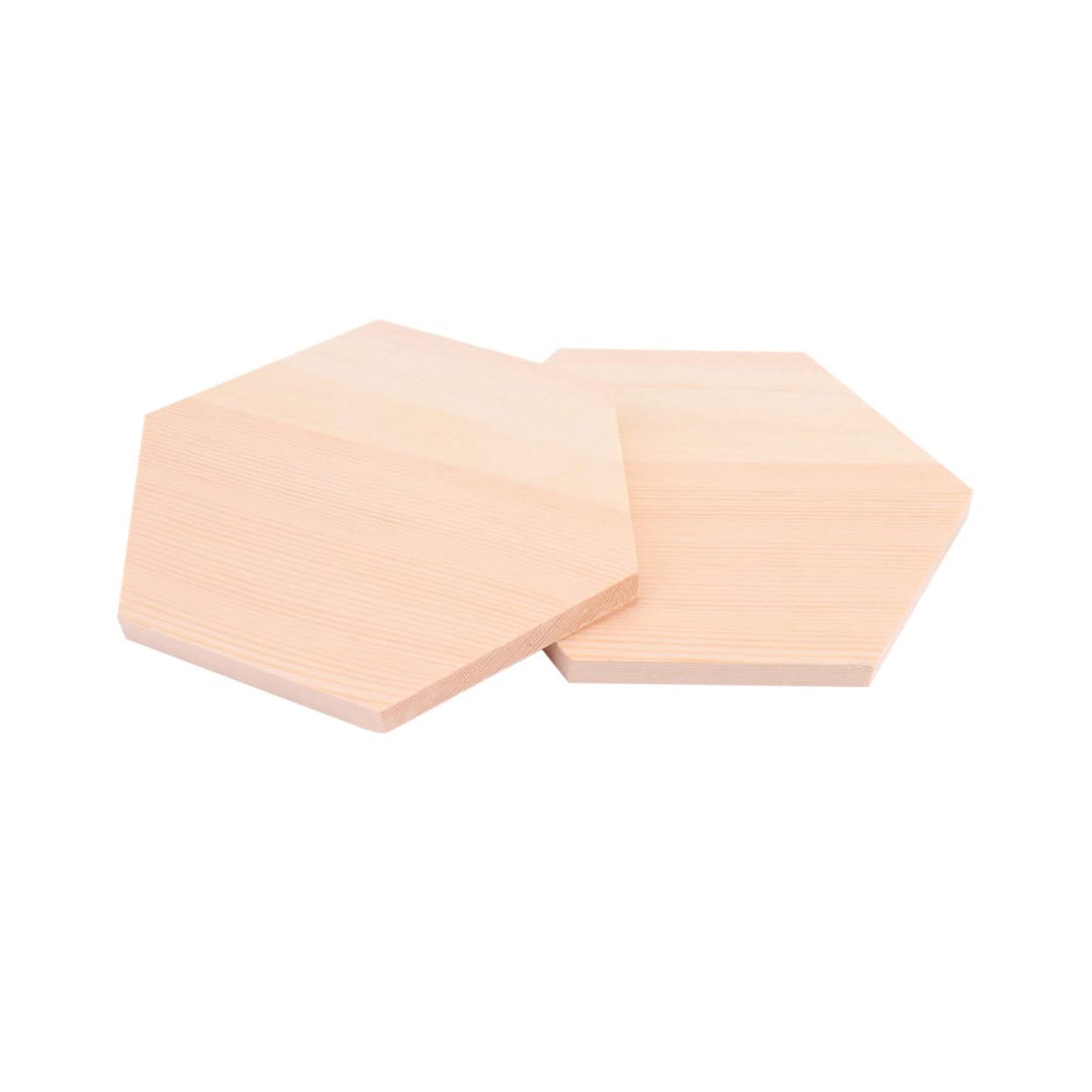 SHINEOFI 10 Piezas Bloques de Madera Poligonales para Manualidades, Tablas de Pino Fácil Pintar Decorar, Formas Obsequios DIY