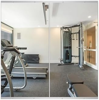 Delma Home Gym Mirror,48''x24''x2PCS Silver,Large Full Body Tempe...