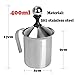 Milk Frother, HomeGoal Stainless Steel Manual Milk Foamer, Handheld Coffee Milk Frothing Pitchers,Manual Operated Milk Foam Maker For Cappuccino Coffee Latte Hot Chocolate(14-Ounce/400ml)