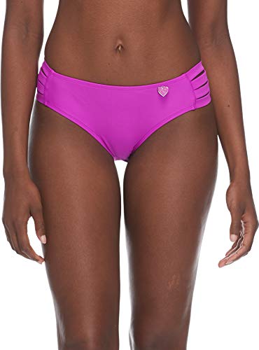 Body Glove Women's Smoothies Nuevo Contempo Solid Full Coverage Bikini Bottom Swimsuit, Magnolia, X-Large