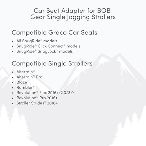 Image of BOB Gear Single Jogging Stroller Adapter for Graco Infant Car Seats