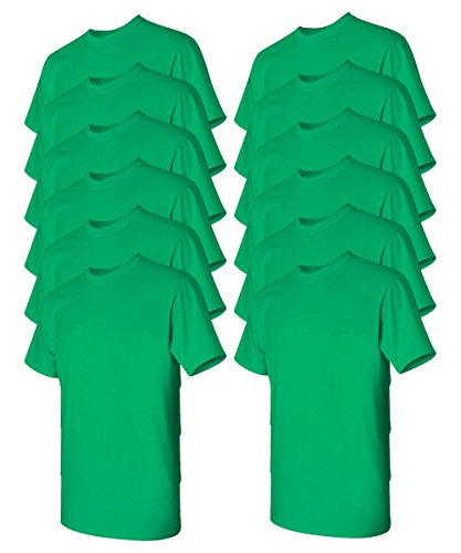 Gildan Men's Heavy Cotton Tee (Pack of 12), Irish Green, Large